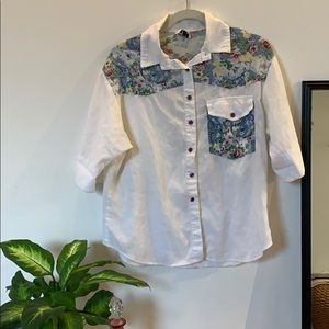 Vintage Western Floral Buttondown 🌷🤠
